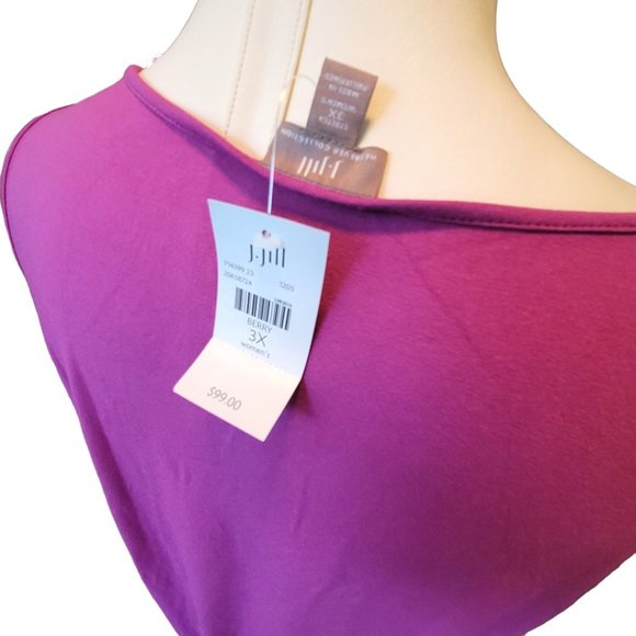 J. Jill Pure Jill Dress and Jacket Set Berry Pink Woman's Plus 3X NWT DH388 - Picture 11 of 16